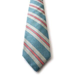 Vintage Ed Mitchell Silk Tie Preppy Striped English Twill Gorpcore Ivy League